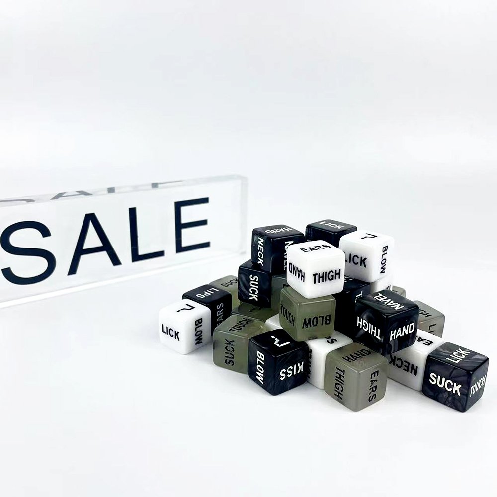 D616mm Acrylic Dice Rounded Corners Adult Dice Bar Party Pub Funny Sexy Dice Game Set