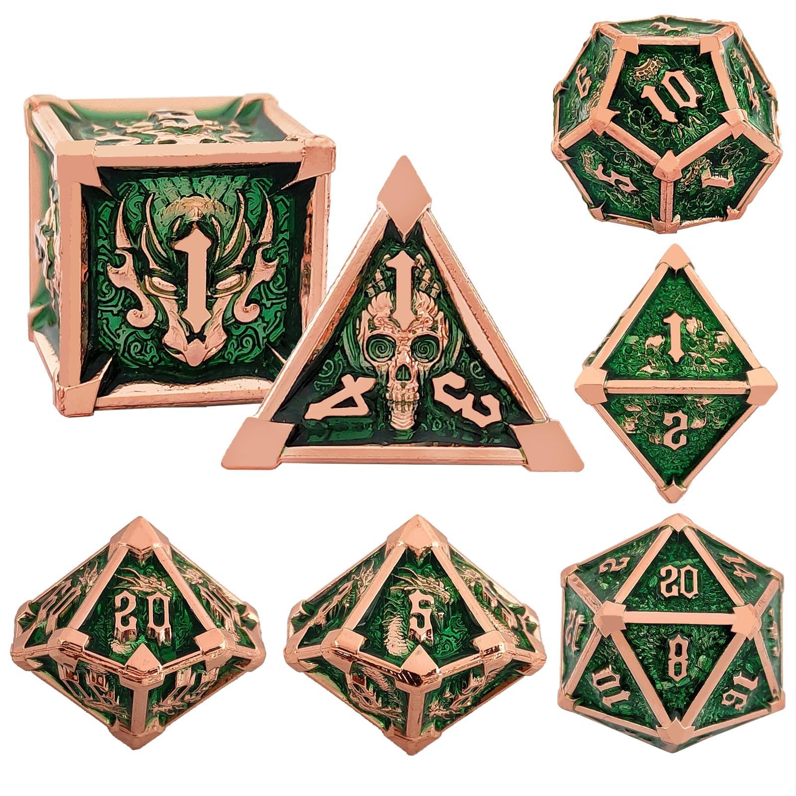 Sharp Metal DND Dice 7 Pieces/Set D4 D6 D8 D10 D12 D20 D100 For Dungeons And Dragons RPG Dice Toys Games