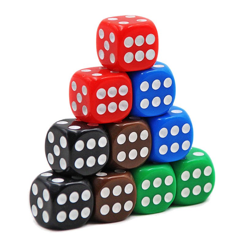 D6 dice 12mm 14mm 16mm 18mm 22mm rounded color dice acrylic resin custom dice wholesale