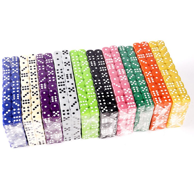 D6 dice 12mm 14mm 16mm 18mm 22mm rounded color dice acrylic resin custom dice wholesale