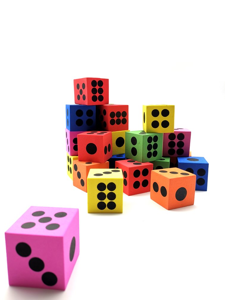 Wholesaler High quality 3.8 cm EVA foam dice Popular Exquisite workmanship Top quality game foam custom dice(24 pcs/pack)
