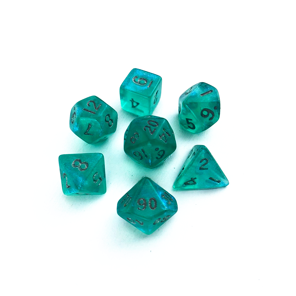 Mini Acrylic DND Dice Chameleon Board Game Colorful Polyhedral Dice Game DND Dice Set