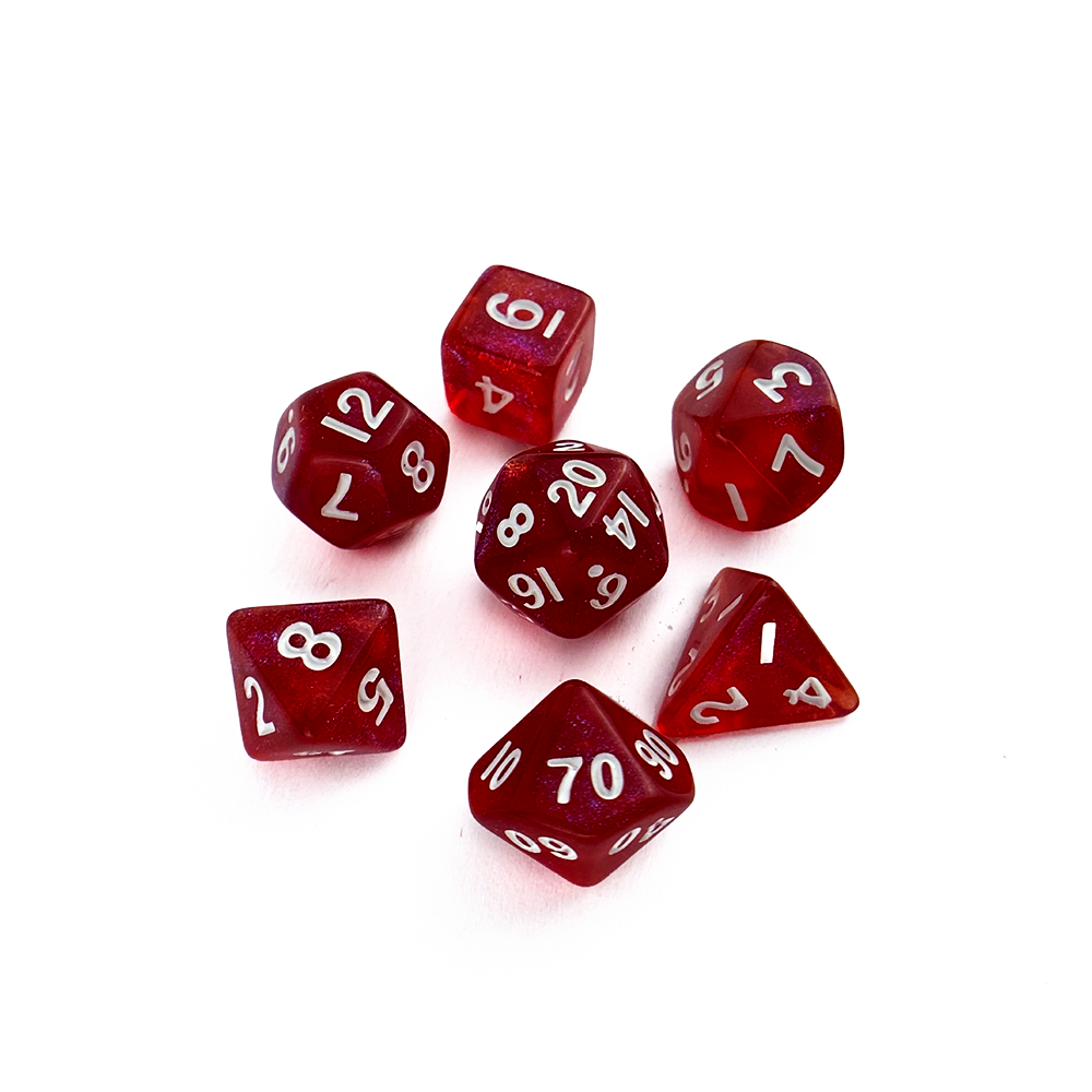 Mini Acrylic DND Dice Chameleon Board Game Colorful Polyhedral Dice Game DND Dice Set