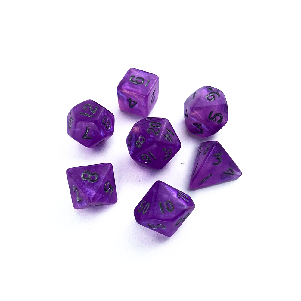 Mini Acrylic DND Dice Chameleon Board Game Colorful Polyhedral Dice Game DND Dice Set