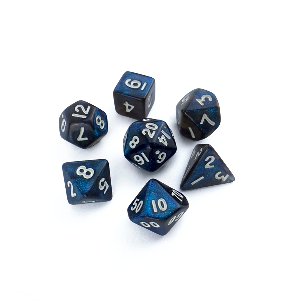 Mini Acrylic DND Dice Chameleon Board Game Colorful Polyhedral Dice Game DND Dice Set