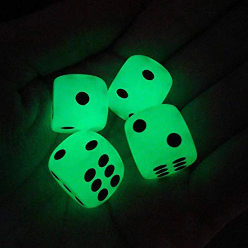 Factory Custom-Made Personalized Six-Sided Luminous Dice Rounded Luminous Color 6 Sided Dice