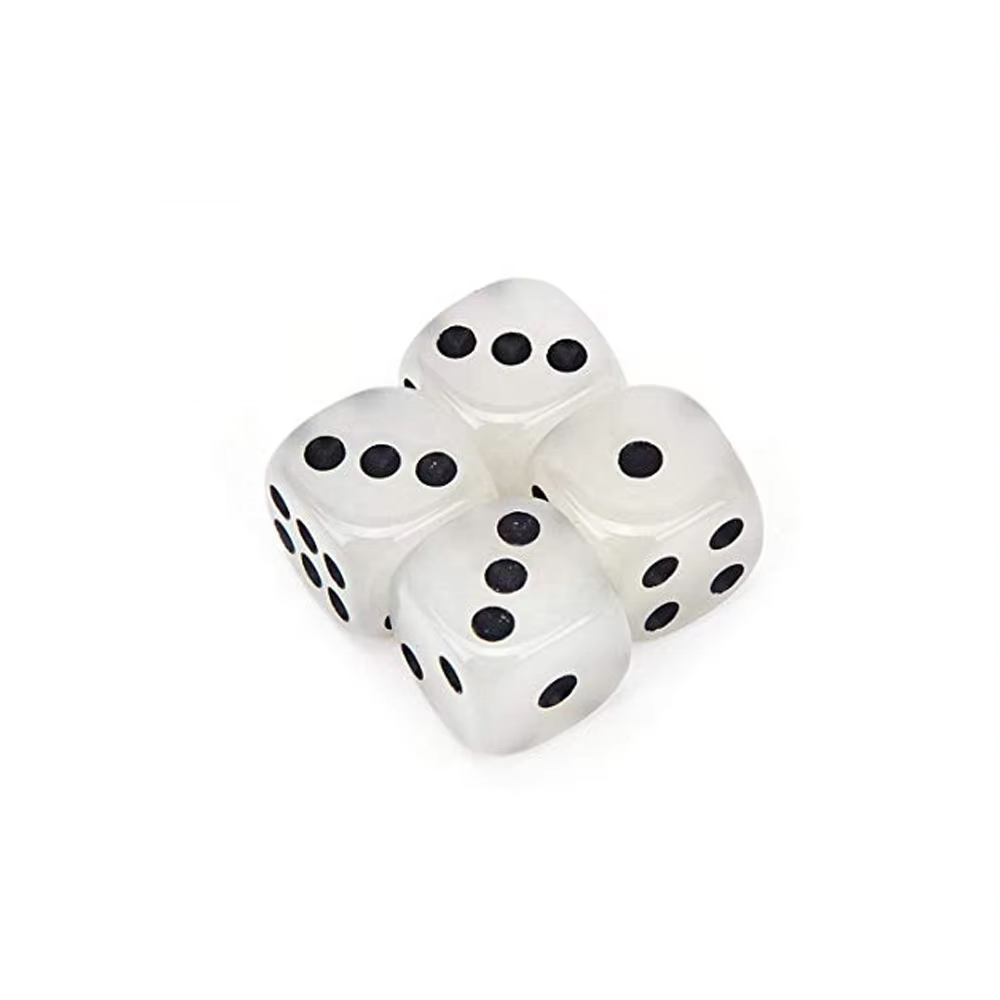 Factory Custom-Made Personalized Six-Sided Luminous Dice Rounded Luminous Color 6 Sided Dice