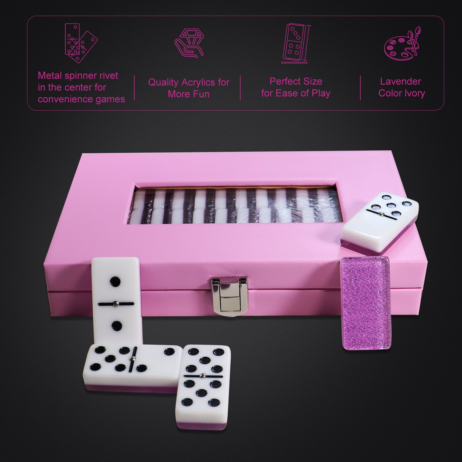Custom domino set sublimation domino game double 6 block set