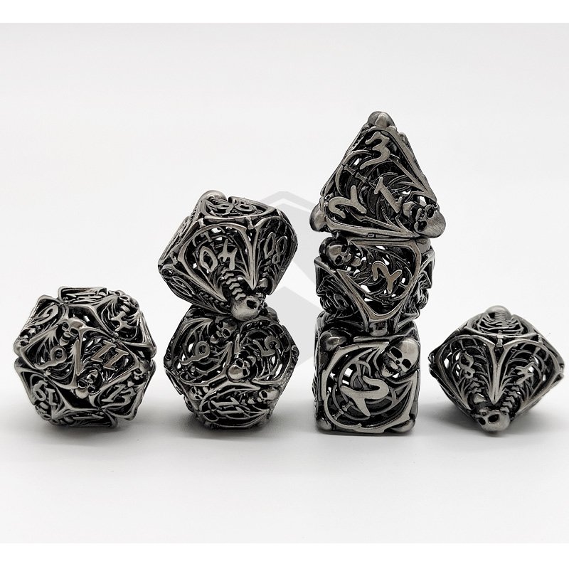 D&d Dice Polyhedron Hollow Dice Dungeons And Dragons Custom Metal Rpg Dnd Dice Set
