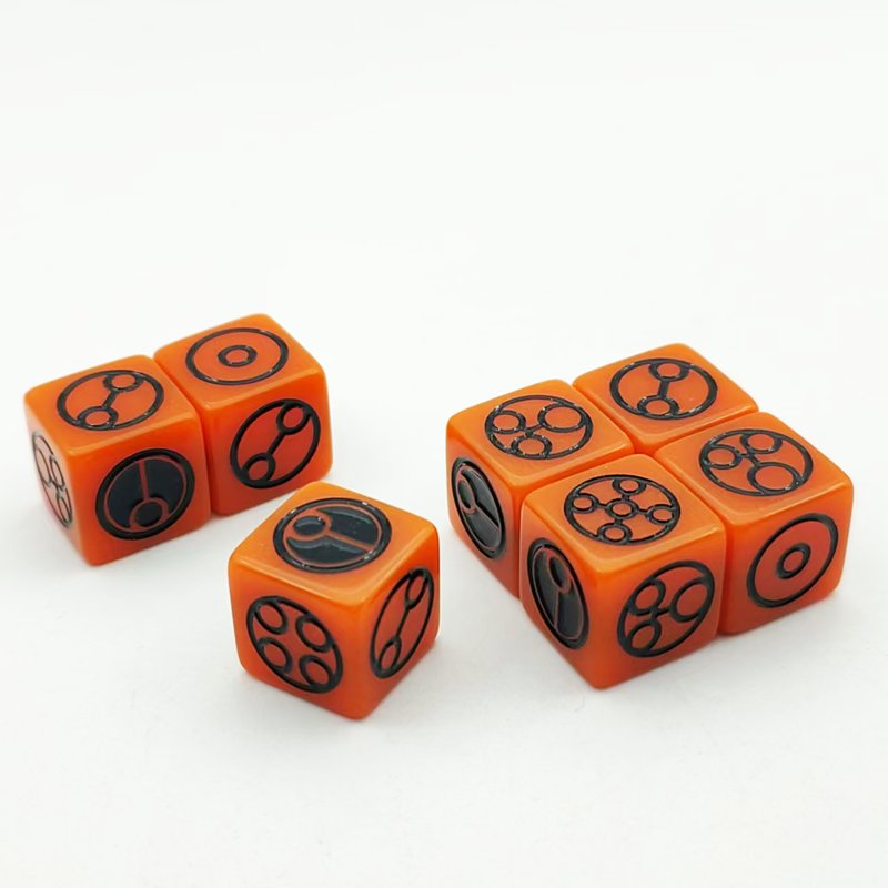 manufacturer wholesale custom personalized rune logo dice d6 16mm resin acrylic adult board games dice set