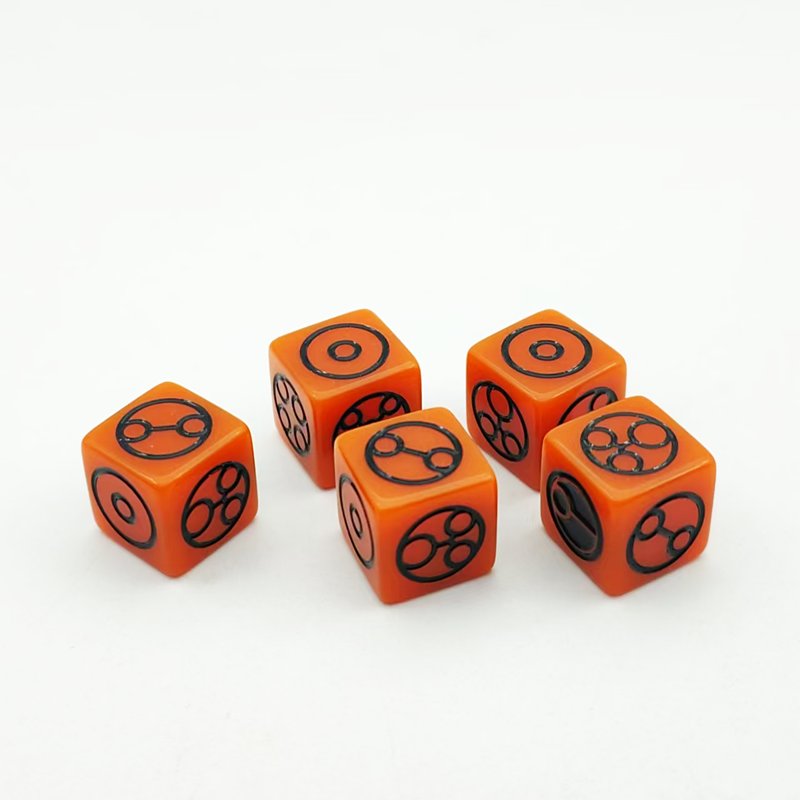 manufacturer wholesale custom personalized rune logo dice d6 16mm resin acrylic adult board games dice set