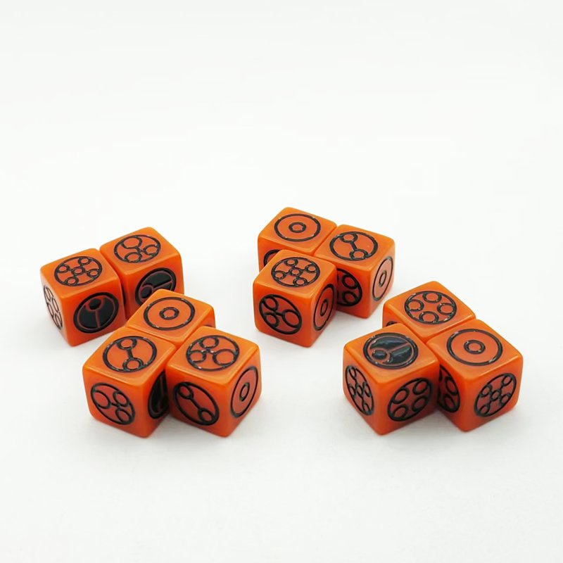 manufacturer wholesale custom personalized rune logo dice d6 16mm resin acrylic adult board games dice set