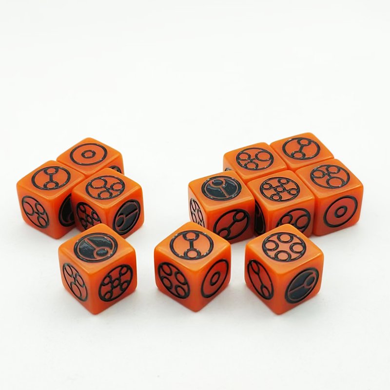 manufacturer wholesale custom personalized rune logo dice d6 16mm resin acrylic adult board games dice set