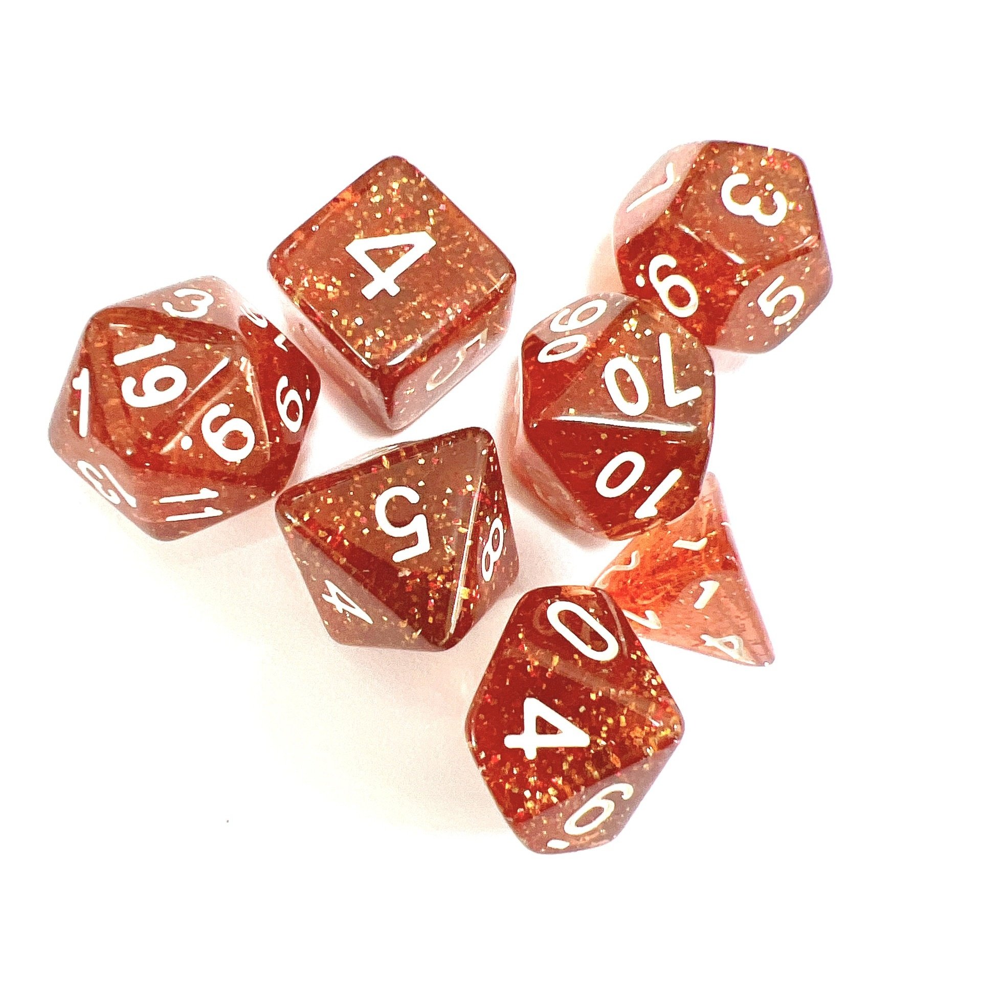 Customized Logo Dungeons Dragons DND Role-Playing Dice Set Transparent Cubic Gemstone with Special Shapes and Natural Engraving