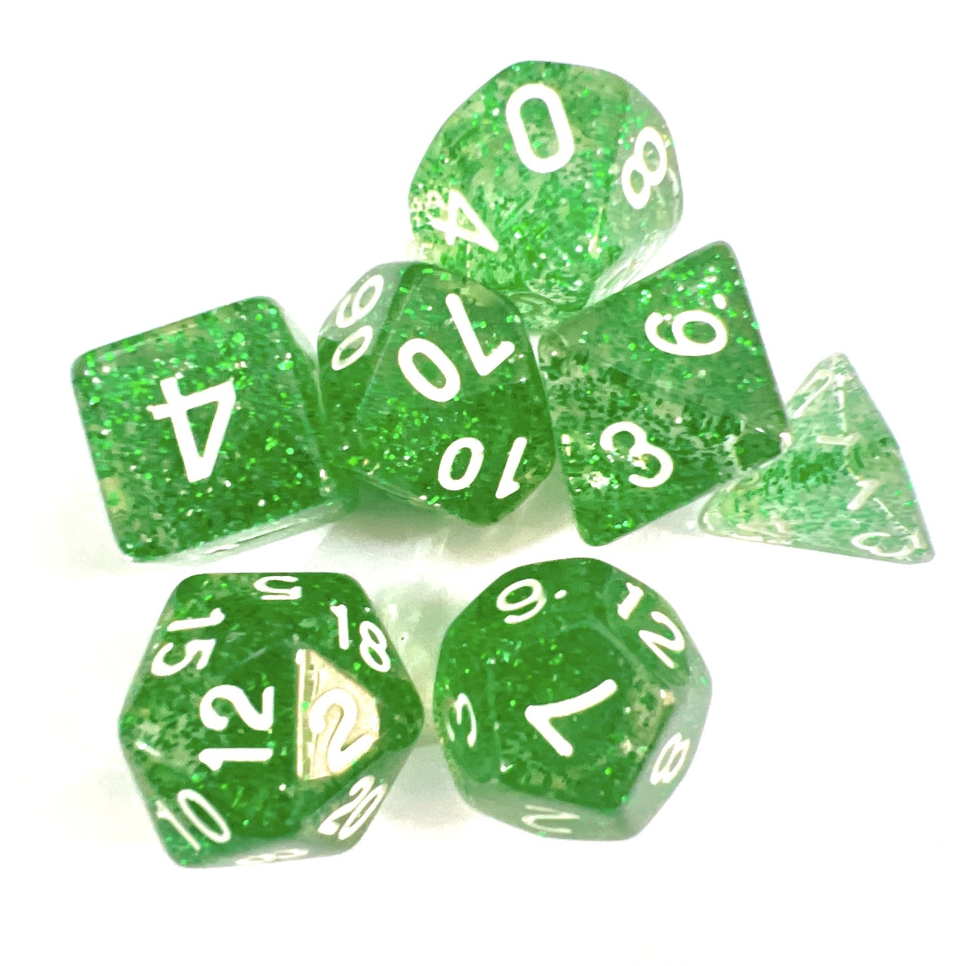 Customized Logo Dungeons Dragons DND Role-Playing Dice Set Transparent Cubic Gemstone with Special Shapes and Natural Engraving