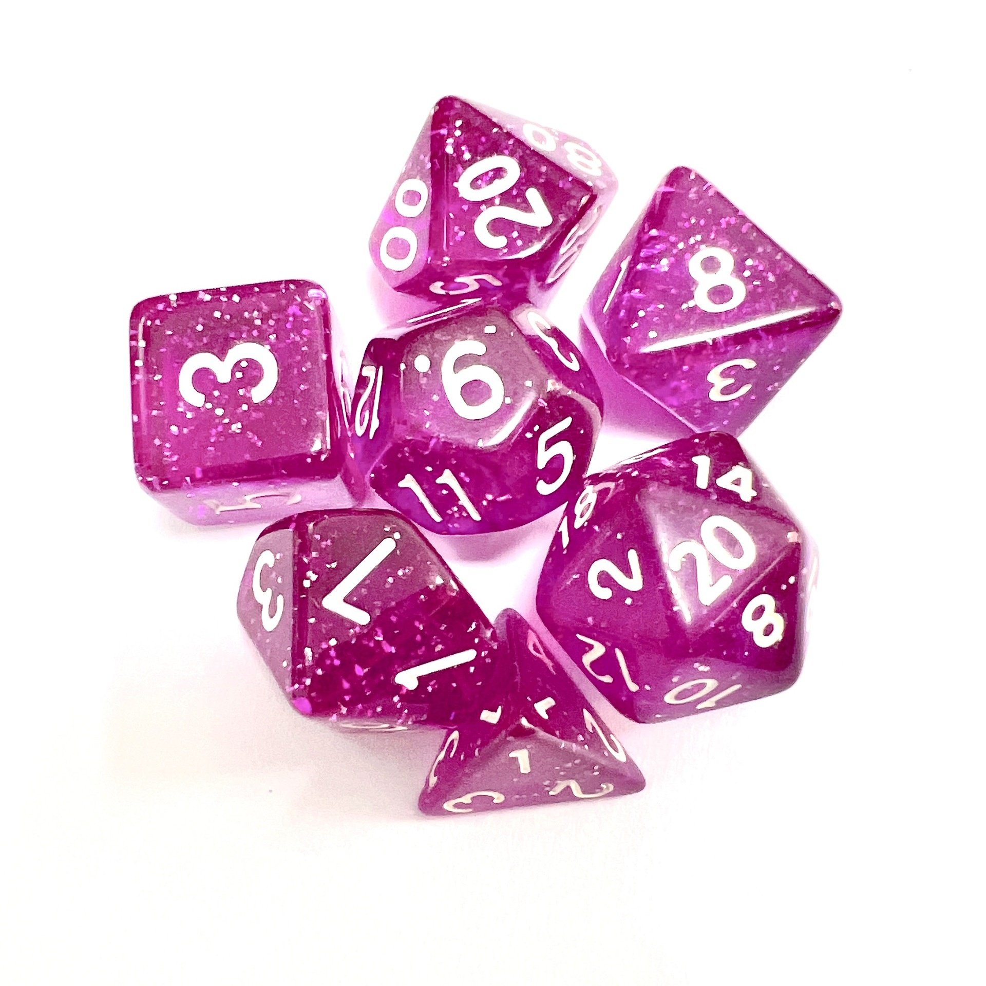 Customized Logo Dungeons Dragons DND Role-Playing Dice Set Transparent Cubic Gemstone with Special Shapes and Natural Engraving