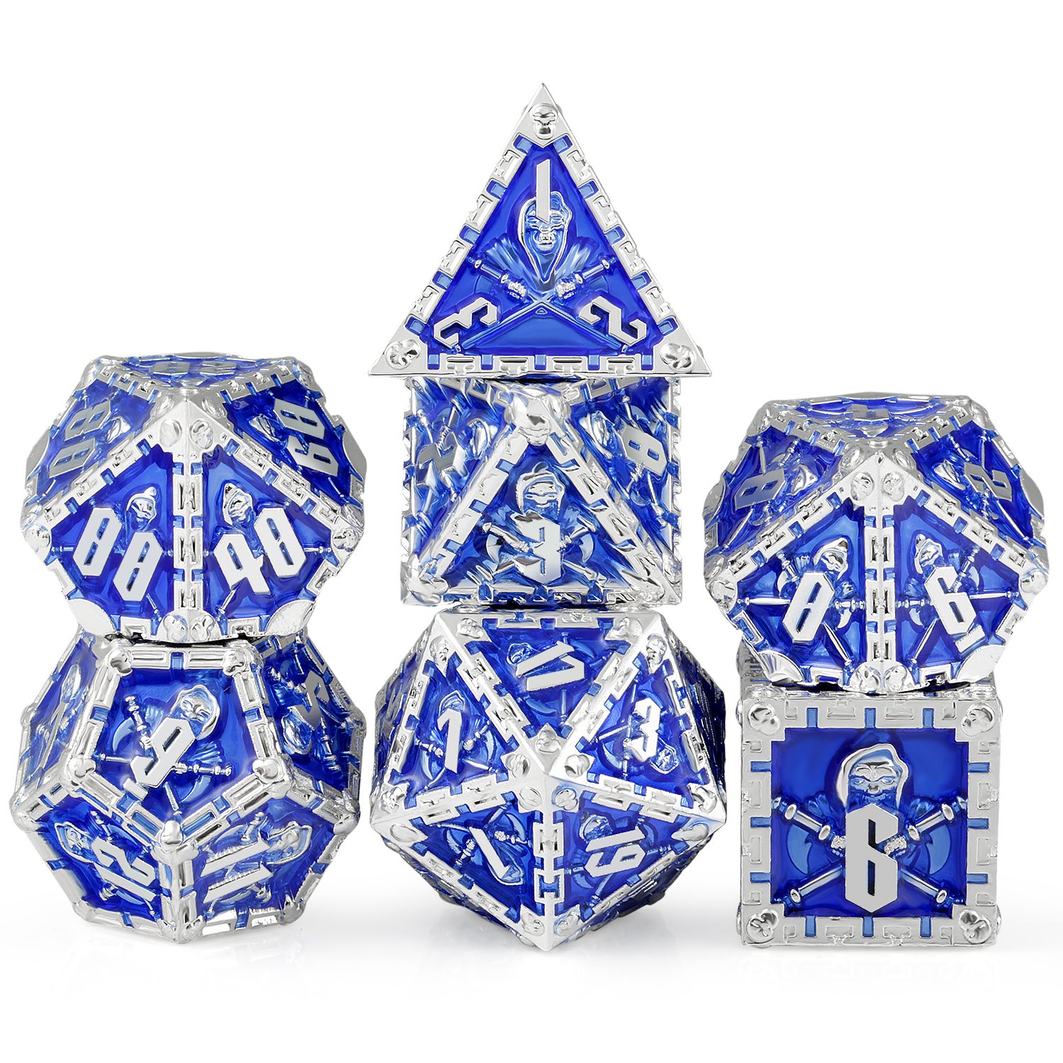 New design DND Metal Dice D4 D6 D8 D10 D12 D20 D% The Reaper Metal D&D Dice Set dnd game dice for Dungeons and Dragons Game