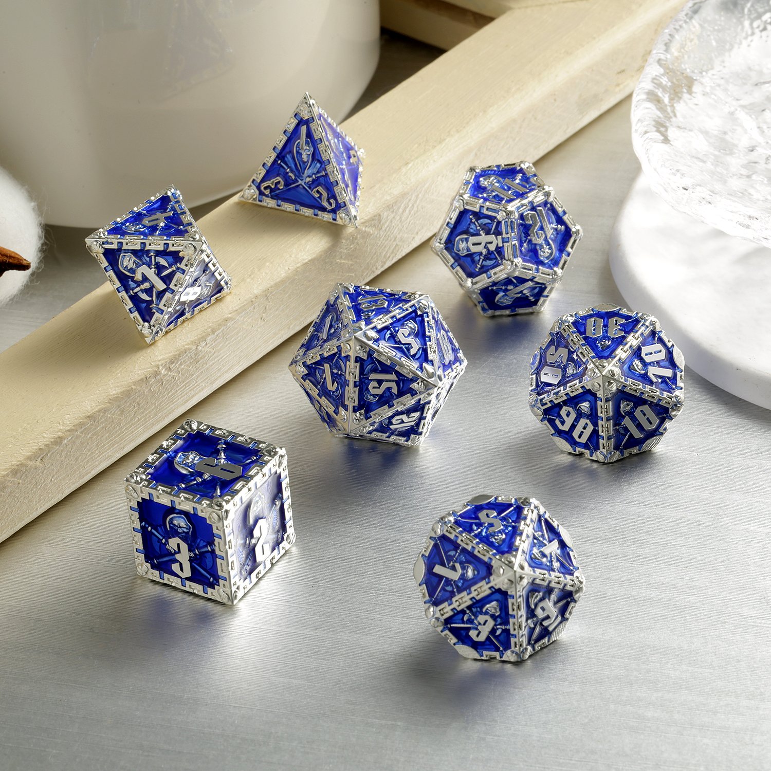 New design DND Metal Dice D4 D6 D8 D10 D12 D20 D% The Reaper Metal D&D Dice Set dnd game dice for Dungeons and Dragons Game