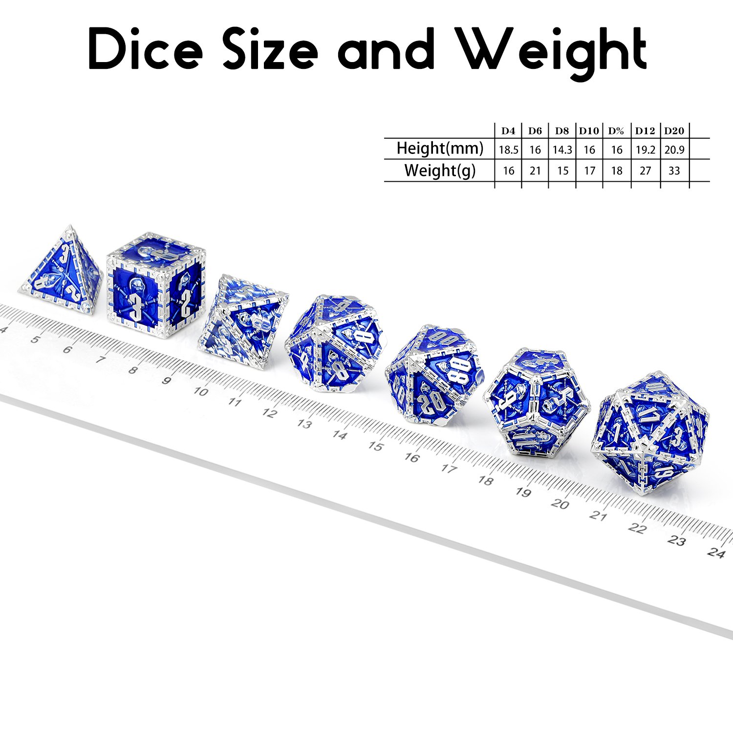 New design DND Metal Dice D4 D6 D8 D10 D12 D20 D% The Reaper Metal D&D Dice Set dnd game dice for Dungeons and Dragons Game