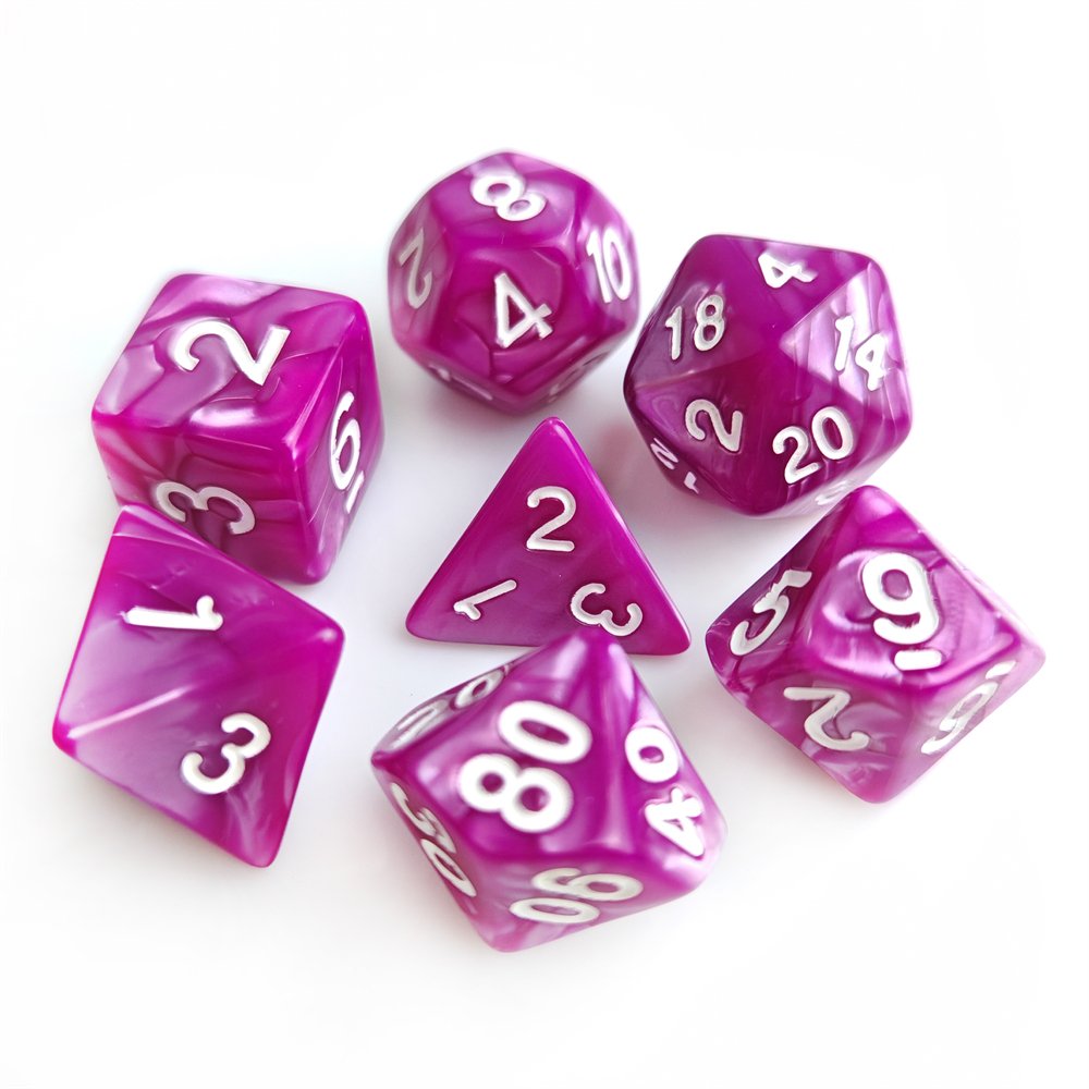 Factory Direct Sale Bulk Dice 16mm 7pcs Dungeons & Dragons RPG Board Game Dice Polyhedral Acrylic DND Dice Set