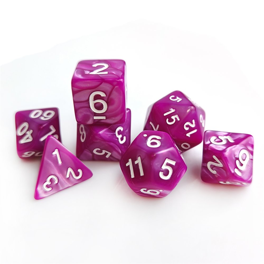 Factory Direct Sale Bulk Dice 16mm 7pcs Dungeons & Dragons RPG Board Game Dice Polyhedral Acrylic DND Dice Set