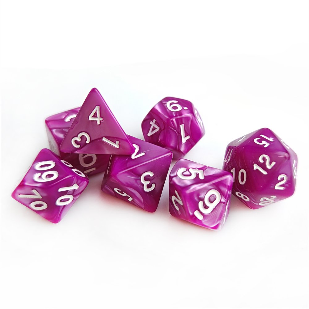 Factory Direct Sale Bulk Dice 16mm 7pcs Dungeons & Dragons RPG Board Game Dice Polyhedral Acrylic DND Dice Set