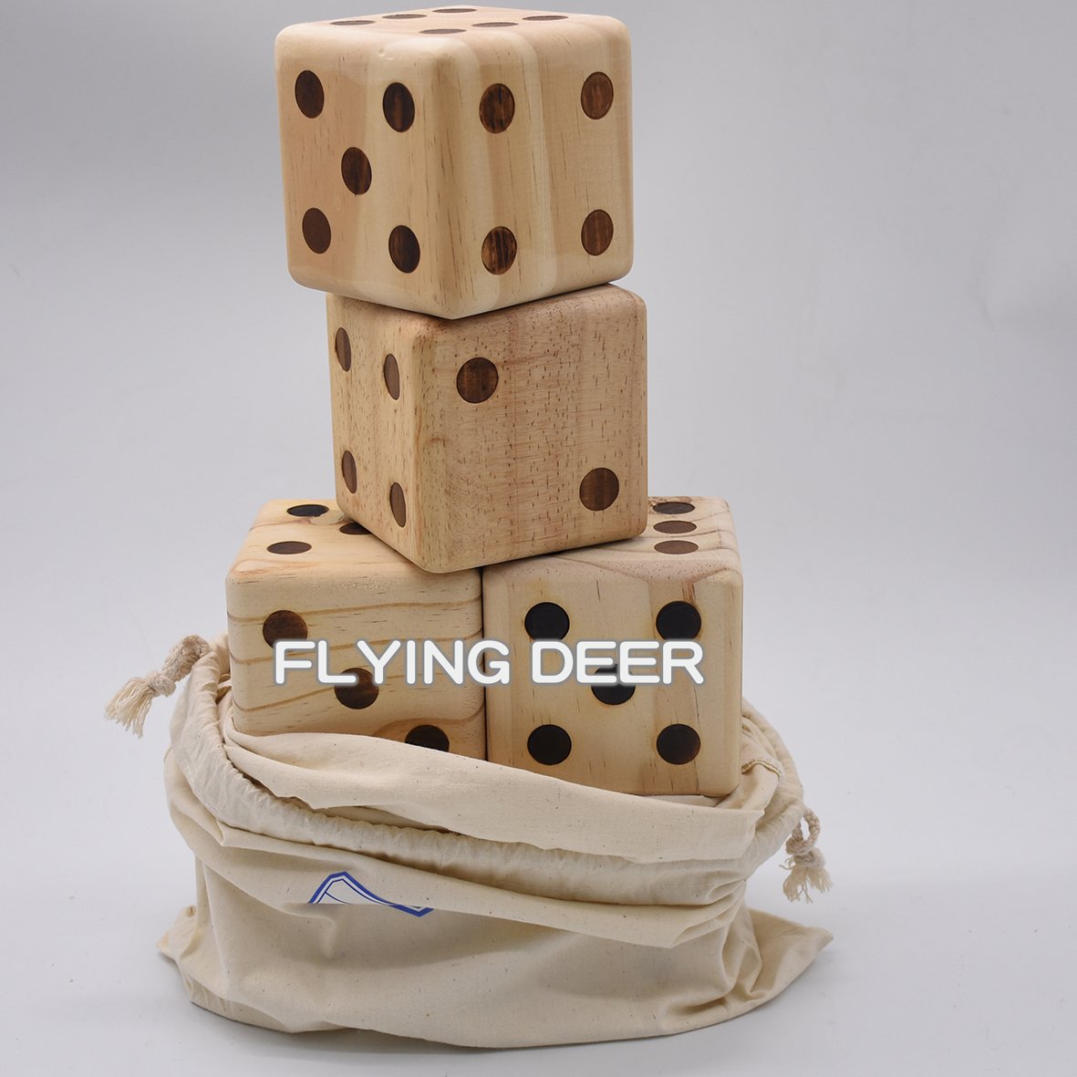 Jumbo wood playing dice for backyard