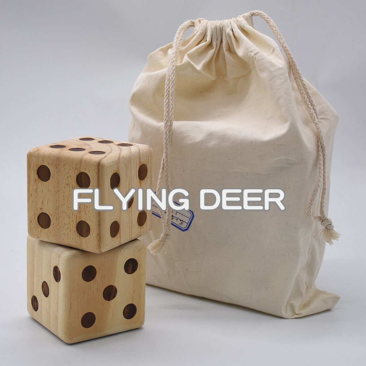 Jumbo wood playing dice for backyard