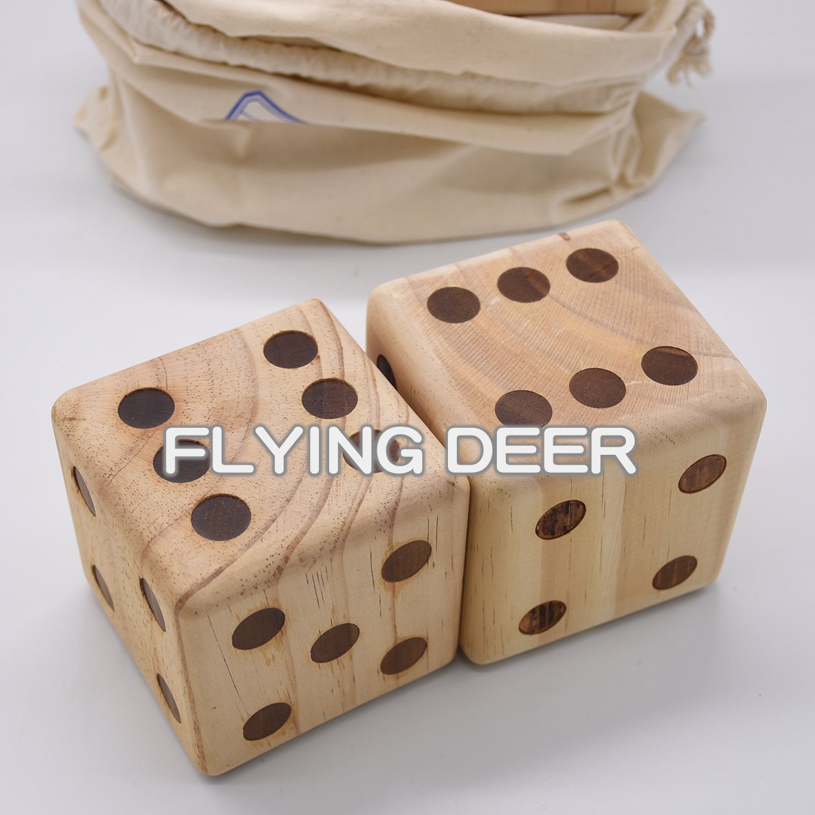 Jumbo wood playing dice for backyard