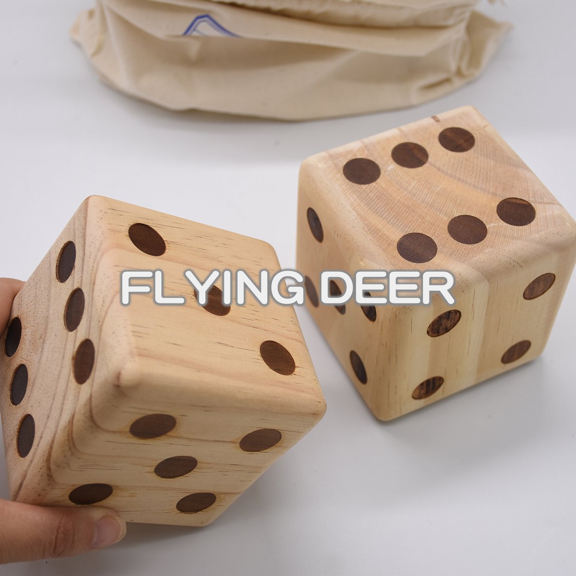 Jumbo wood playing dice for backyard