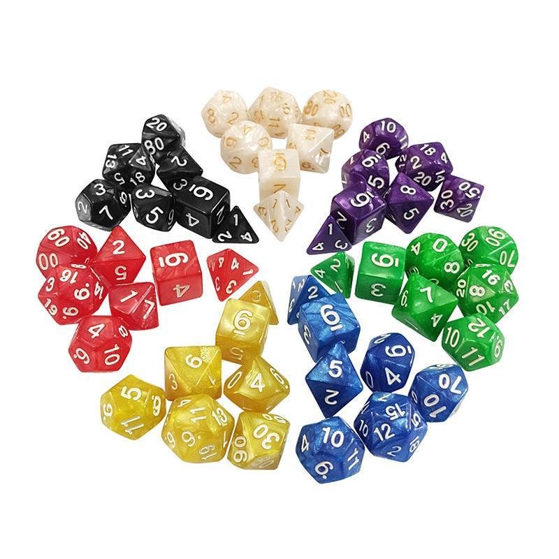 wholesale Board Game 7pcs dnd dice set rpg games bulk gemstone polyhedral dragons and dungeons dice set