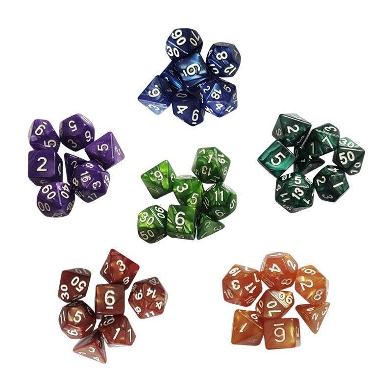wholesale Board Game 7pcs dnd dice set rpg games bulk gemstone polyhedral dragons and dungeons dice set