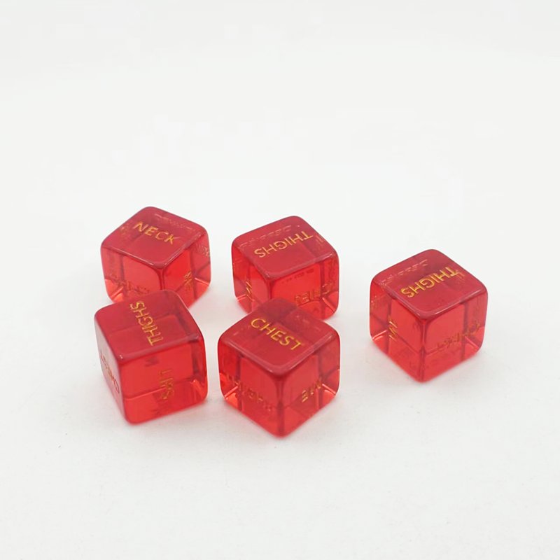 wholesale adult games board games essential accessory dice set custom logo resin acrylic plastic 16mm casino polyhedral d6 dice