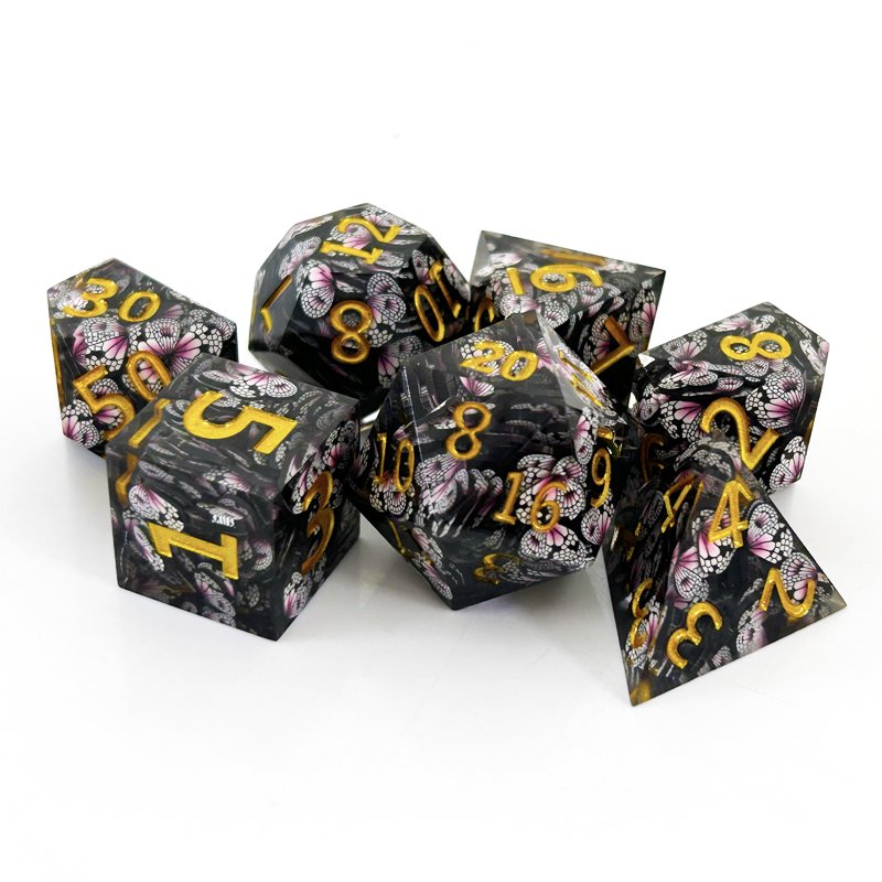 7 DND multi-sided resin dice set with sharp edge DND Dungeons & Dragons board game Board game dice
