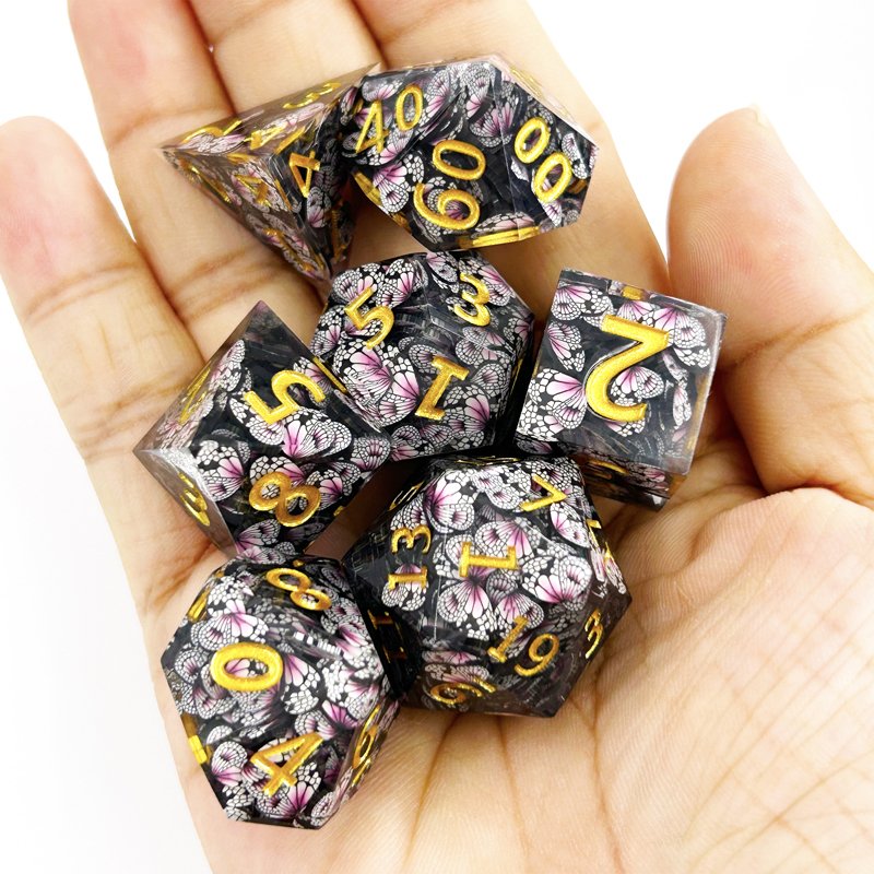 7 DND multi-sided resin dice set with sharp edge DND Dungeons & Dragons board game Board game dice