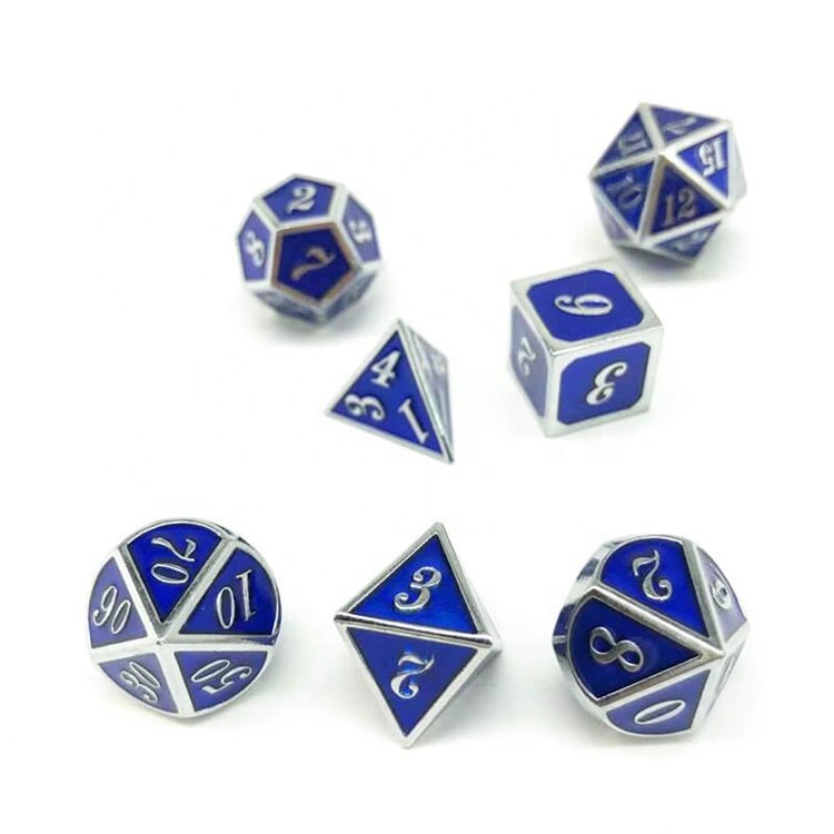 Hot Sale Double Color Polyhedral RPG DND New Metal Dice Set for the Event