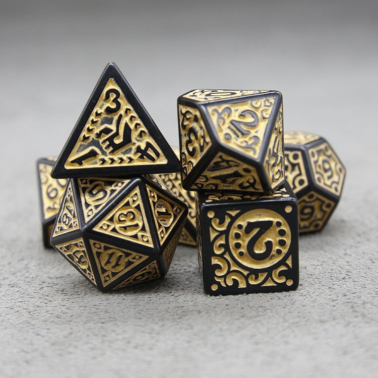 Bulk Acrylic Yellow DND Rolling Game Board and Dice Set