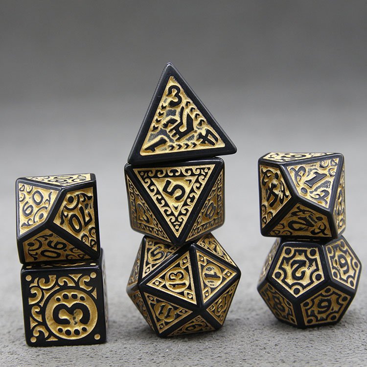Bulk Acrylic Yellow DND Rolling Game Board and Dice Set