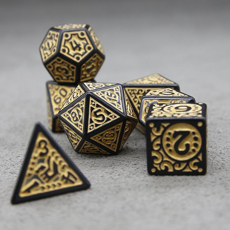 Bulk Acrylic Yellow DND Rolling Game Board and Dice Set