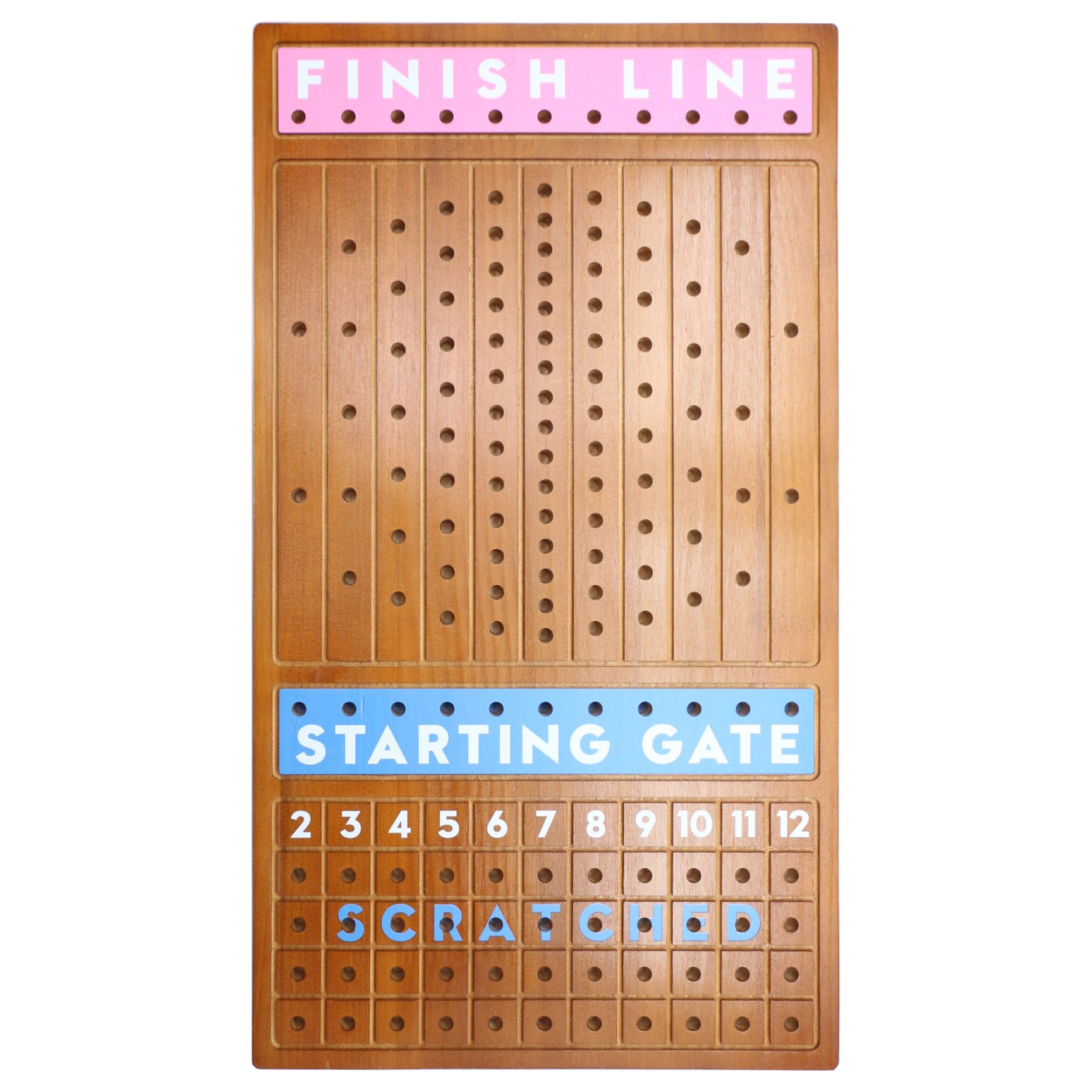 Thickened Wood 11 Luxurious Durable Classic Horses 2 Dice and 1 Boxes of Cards Horse Racing Game