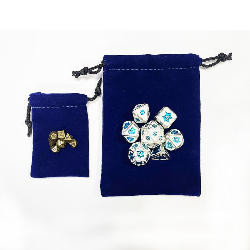 Custom Logo Dnd Small Dice Velvet Dust Packaging Pouch Drawstring Bag