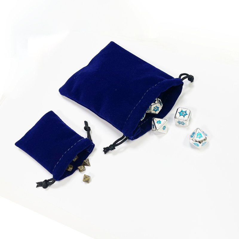 Custom Logo Dnd Small Dice Velvet Dust Packaging Pouch Drawstring Bag