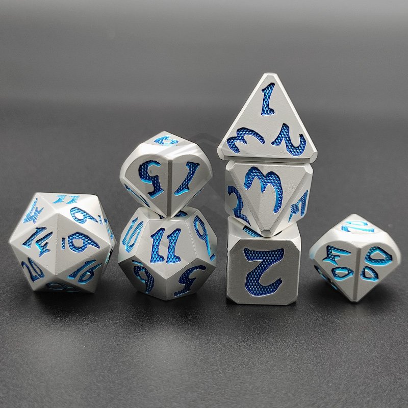 Custom Dicing 20mm D20 Bulk Game Wholesale Metal Gemstone Polyhedral RPG Dnd Dice Set