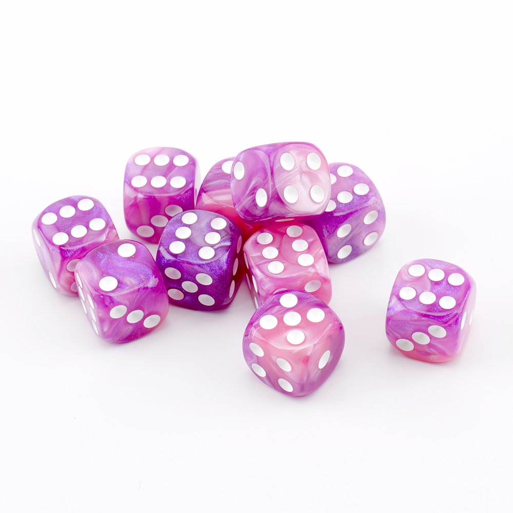D6 16mm double color marbling Dice Set Board Games Bulk Wholesale Dice game dice bulk