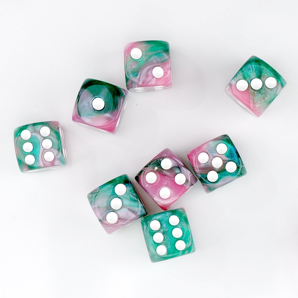 D6 16mm double color marbling Dice Set Board Games Bulk Wholesale Dice game dice bulk