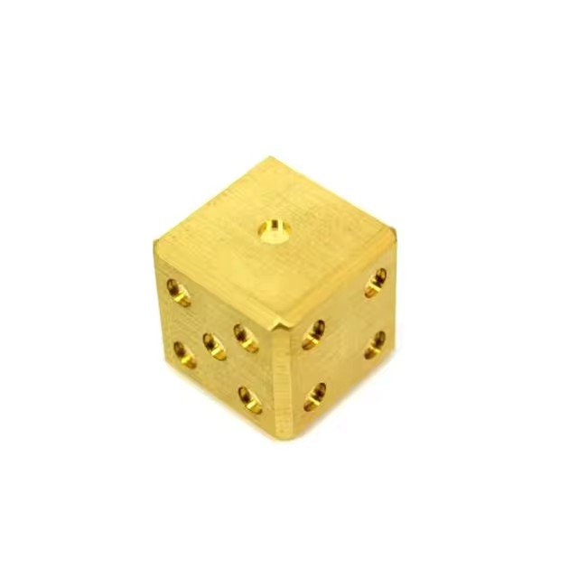custom dice manufacturers cnc machining 16mm Brass Custom Metal dice