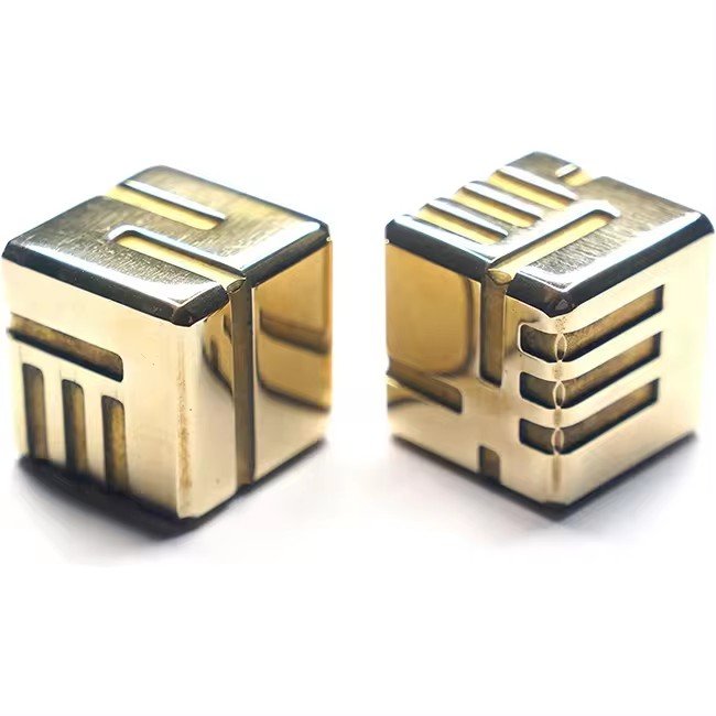 custom dice manufacturers cnc machining 16mm Brass Custom Metal dice