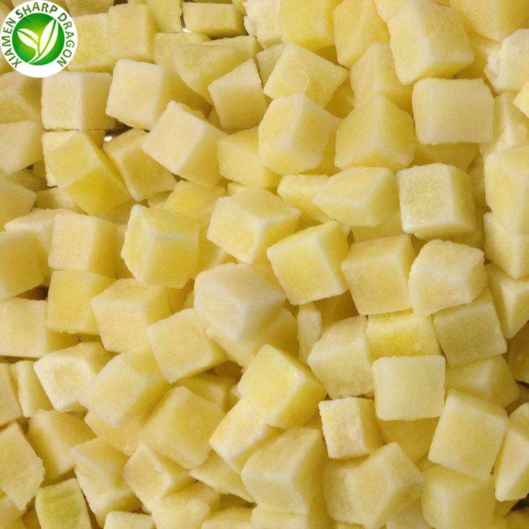 Wholesale IQF Vegetables Frozen Potato French fries Dice Slice Sliced Chunk Diced Block Cubes Cuts Strip Bulk Freeze Freezing