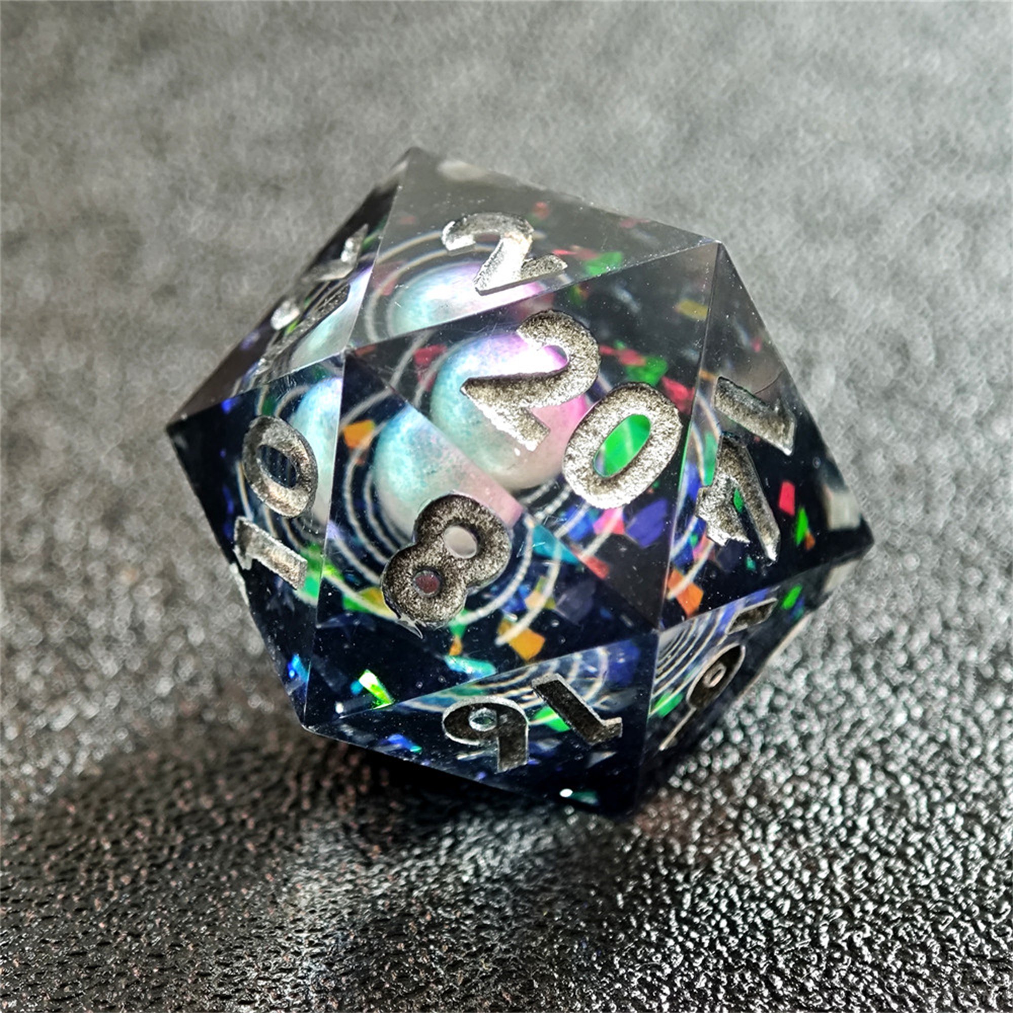MINI PLANET Handmade DND Dice Set the Earth Polyhedral Dice TRPG Dungeons&Dragons Game Wholesale Custom Resin DND Dice Set