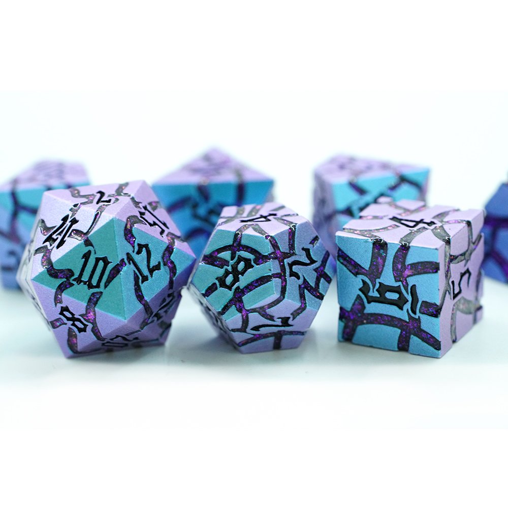 Metal Dnd Dice Set Zinc Alloy Solid Polyhedral Crack Metal Dice For Dungeons And Dragons D&D Role Playing Table